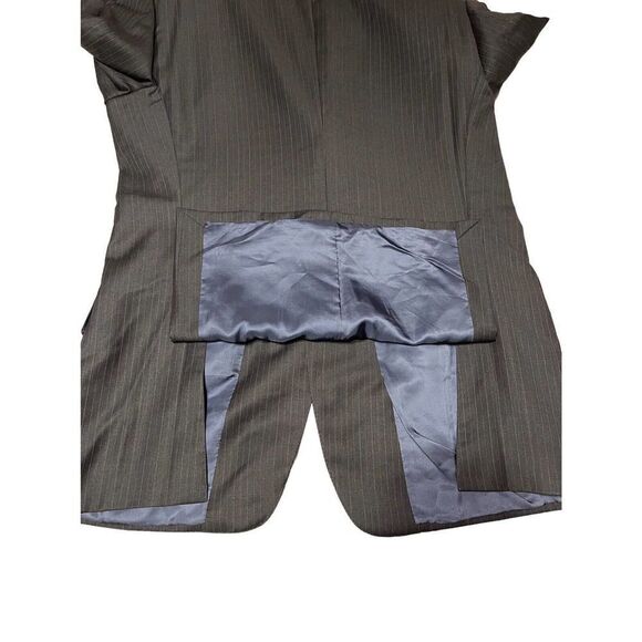 Ermenegildo Zegna Sports Coat Gray Striped TROFEO Style 100% Wool Size 44 R - Picture 6 of 11